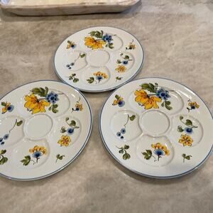 Villeroy & Boch plates Provence floral fondue plates x3     9.25”